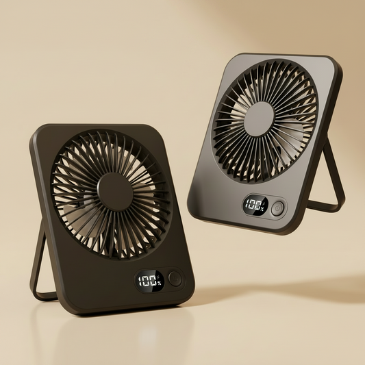 Sumr Desk Fan oppladbar bordvifte – sort variant
